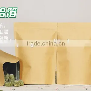 Customized Printed Natural Kraft Paper Stand up Pouch / Tea Packaging Bags thumbnail-2