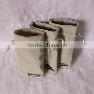 Small Microfiber Fabric Drawstring Bag Pressed With Gold Logo/gift Bags Free Samples Quality Choice thumbnail-5
