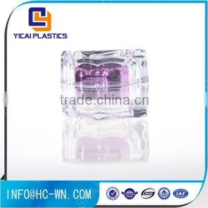 Wholesale Black Square Cosmetic Crystal Acrylic Jar thumbnail-1