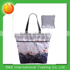 Foldable, Reusable, Eco Grocery, Shopping Tote Bag thumbnail-1