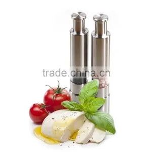 High Quality Stainless Steel Salt and Pepper Mill With Manual Button thumbnail-3