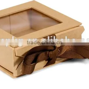 High Grade Nice Quality Red Packaging Cardboard Paper Box With Clear Pvc Window thumbnail-6