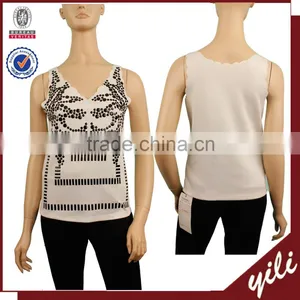 2016 S/S OEM Service Supply Type Iron Stud Sleeveless Women Tank Top thumbnail-1