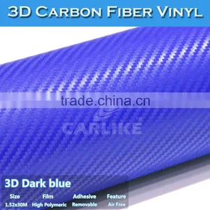 Blue 3D Sticker Carbon Fiber With Air Bubble Free thumbnail-2