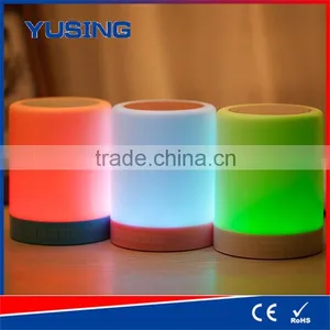 2016 Portable LED Desk Light RGB Rechargeable Battery Operated Touch Sensor Dimmable Wireless Table Lamps With Bluetooth Speaker thumbnail-1
