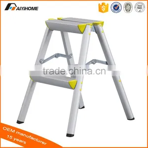 3-Foot Double Sided Foldable Portable Aluminum Step Ladder, Folding Aluminium Household Ladder Stairs thumbnail-2