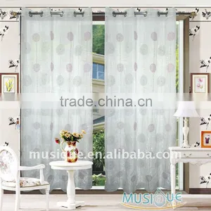 100% Organza With Embroidery Curtain thumbnail-1