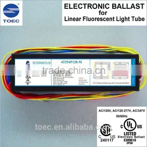 T5 54W 120-277V 3 or 4 Lamps Electronic Ballast, 5-year Warranty , CULus and CSA Certificated thumbnail-1