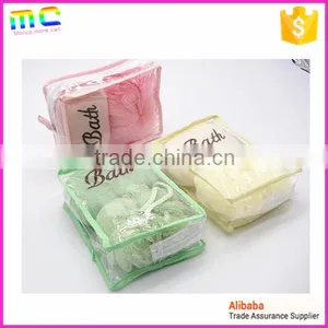 a Set of Colorful Plastic Mesh Bath Sponge and Bath Ball With Beautiful Package Can as Gift Quality Choice thumbnail-1