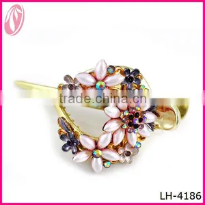 Plastic Large Hair Barrette With Plenty Crystal Flower 2013 Stylish thumbnail-1