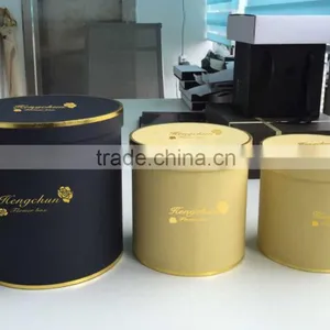 Cylinder Gold Stamping Logo Flower Box (ZJ-60056-5) thumbnail-3