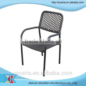 Cellular Metal PE Wicker Chair thumbnail-1