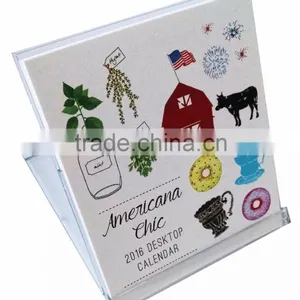Customized New Fasion Desk Calender With Stand With Full Color thumbnail-1