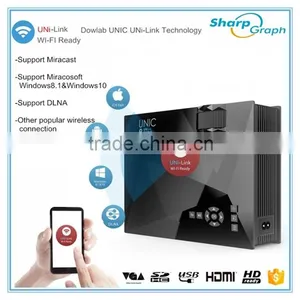 UNIC 1200Lumens Latest Portable Presentation Mini Full HD LED Projector Phones UC46 Built-in Wifi Video Mobile Phone Projectors thumbnail-1