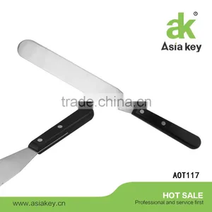 9-Inch Steel Blade Cake Decorating Straight Icing Spatula With 2 Rivets ABS Black Handle thumbnail-1