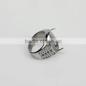 New Product Design 2015 Stainless Steel Indonesia Titanium Ring for Gemstone thumbnail-2
