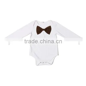 New Summer Baby Boys Clothing Sets White Shirt With Brown Bowknot and Brown Pant for Baby Boys Clothing Two Pieces Sets thumbnail-3