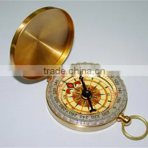 Classic Brass Pocket Watch Style Compasses Aluminum Alloy Compass for Camping Hiking thumbnail-1
