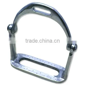 Hinged Polo Stirrup Stainless Steel Polo Iron Featuring Hinges for Added Player Maneuverability. thumbnail-2