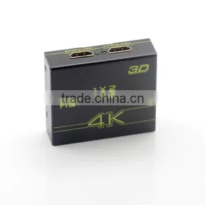 4k@60hz HDMI Splitter Metal Housing Hdmi Splitter 1 Input 2 Output 1.4 HDMI 2.0 Splitter 3D thumbnail-3
