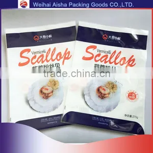 260mm*365mm Custom Printed Plastic Bags Food Grade Custom Printed Plastic Bags For Frozen Food With Clear Front thumbnail-1