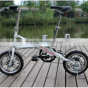 Lightweight 14-Inch Variable Speed Folding Bike Portable Folding Bicycle Mini Folding Bicycle City Bike White Black Orange Green thumbnail-3