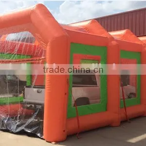 Orange Green Inflatable Spray Booth thumbnail-1