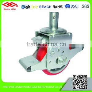 150mm-200mm Scaffold Roller Bearing Caster Wheel With Brake thumbnail-1