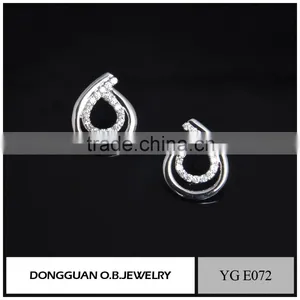 Fashion Design Cheap Wholesale Artificial Stone Jewelry Diamond Stud Earrings thumbnail-1