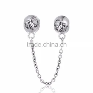 Fashionable Butterfly Pattern Design 925 Sterling Silver Charms Bracelet thumbnail-6