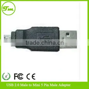 Portable USB 2.0 Male to Mini USB Male Adapter Converter for Connector Cable thumbnail-1