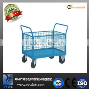 Handcart With Caster and Mesh for Workshop and Garden and Gym thumbnail-1