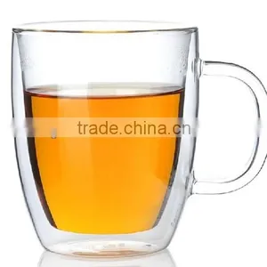 Borosilicate Glass Double Wall Glass Cup Without Handle thumbnail-1