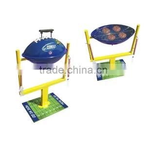 Red and Blue Color Rugby Shape Helmet Hibachi Grills for Sale thumbnail-5