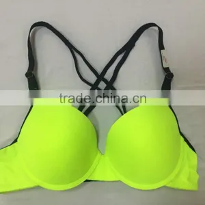 Womens Underwear Plunge Push up Multiway Cross Back Support Bra Padded thumbnail-1