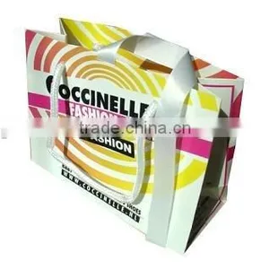 Glossy Paper Bag With Satin Ribbon on Top thumbnail-1