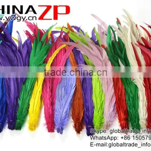 Top Supplier ZPDECOR Bulk Sale 35-40cm Length Good Mix Colors Fully Dyed Roosters Chicken Feathers for Decoration thumbnail-2
