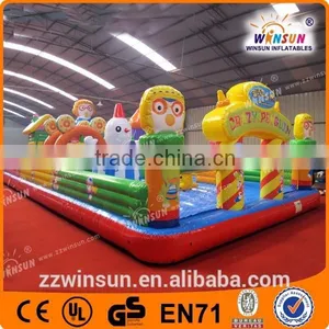 Large Strong PVC Inflatable Kids Fun City thumbnail-1