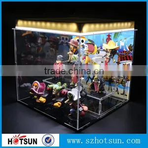 Wholesale Clear Acrylic Box With Hinged Lid Acrylic Portable Led Light Display Case Led Illuminated Display Case thumbnail-1