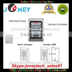 IP68 RFID Mental Waterproof Keypad Standalone Access Control With Backlit thumbnail-2