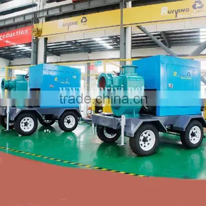 High Speed Running Diesel Engine Pump Unit With Trailer Type 280m3/h thumbnail-2