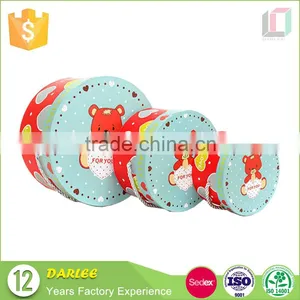 Embossing Large Round Shaped Cardboard Gift Boxes With Hinged Lid thumbnail-4