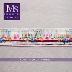 Newest Design Ethnic Jacquard 1.25 Inch Nylon Webbing for Garment thumbnail-1