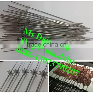 Stainless Steel Kebab Skewers/BBQ Kabob Skewers/charcoal Gear Skewers thumbnail-1