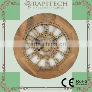 New Product Decorative Natural Wooden Wall Clock thumbnail-1