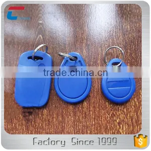 China Manufacturer Custom Design Contactless Writable RFID ABS Keychain Key Fob With Rings thumbnail-2
