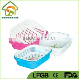 Vegetable Baskets Salver Plastic SET Storage Organizer Kitchen Fruit thumbnail-1
