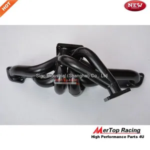 Mertop 3mm Thick Black Coated Niss** Skyline GTR R32 R33 R34 RB26DET RB26 T4 TWIN TOP MOUNT Turbo Exhaust Manifold thumbnail-3