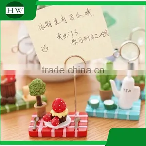 Cheap Mini Resin Wooden Iron Cartoon Photo Name Business Card Holder thumbnail-1