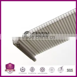 Width 600mm Four Wall U-lock Polycarbonate Sheets/ Multi-wall pc Sheet/polycarbonate Sheet 8mm thumbnail-4